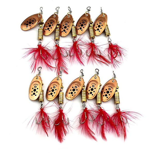 10 kpl/setti Kalastusvieheet Metallinen Spinneri Keinotekoinen Kalastustarvike Spinnerbait Crankbait Lisätarvikkeet 3