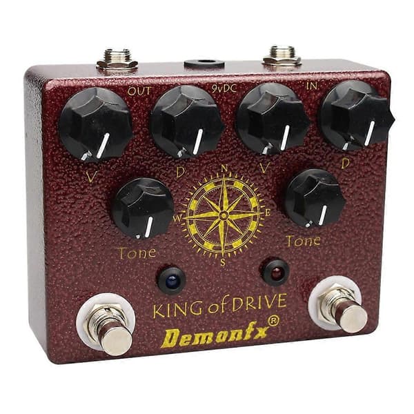 [LCS]of Tone Overdrive Stomp Analog Baserad på Analog Man Effect of Drive Gitarr Effektpedal Tillbehör RedBrown