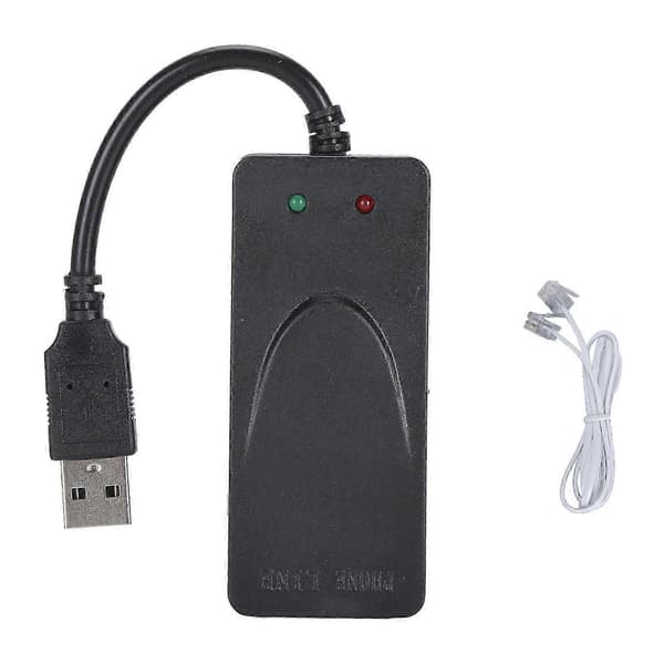 USB 56K Ekstern Dial Up Fax Data Modem Dobbelte RJ11-porte Understøtter Nummer-ID Computer Bærbar Fax Modem til Windows til LINUX