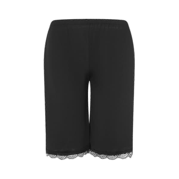 Bløde silke Snip-it shorts - Klassisk nattøj lingeri til damer Black XL