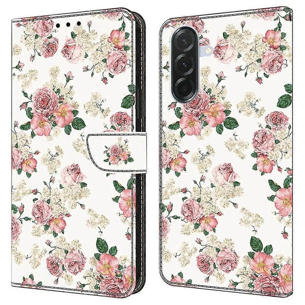 För Samsung Galaxy A56 5G Läderfodral Mönstertryck Plånboksställ Flip Telefonfodral Multicolor Peony