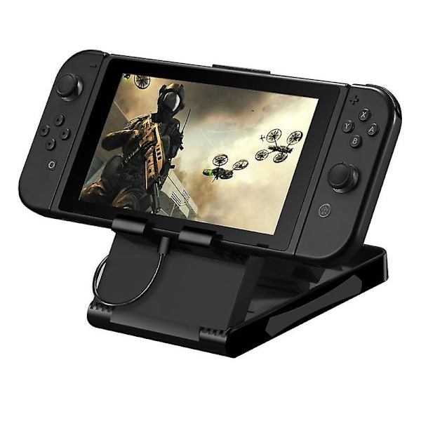 Sammenleggbart stativ for Nintend Switch, justerbar vinkelholder, NS-brakett for Nintendo Switch spillkonsoll-dokk