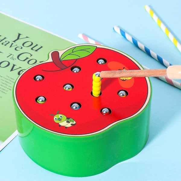 Leksaker i trä för bebisar, Insektsfångstspel, Tidiga pedagogiska leksaker, Pedagogiska presenter till barn