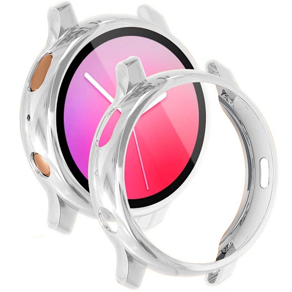 2 stk. Kompatibel med Galaxy Watch Active2 Cover 40mm, TPU Bumper Fuld Skærmbeskyttelse