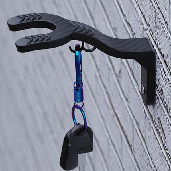 [LCS] Space-saving vertical helmet rack, suitable for motorcycle gear, ABS coating, wall hooks.
