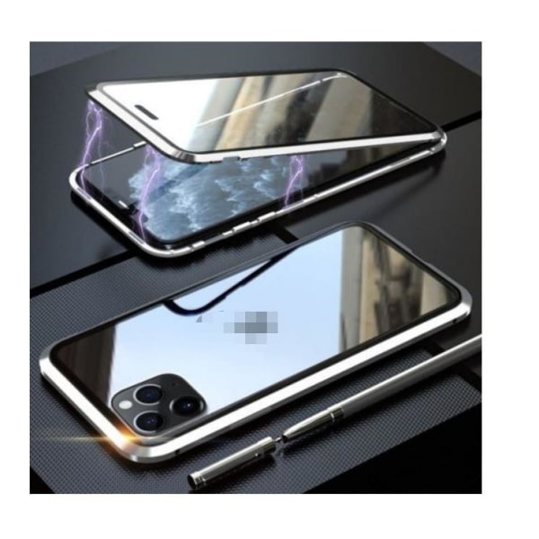 Apple 11 Pro Max magnetiskt härdat glas skyddsfodral vit