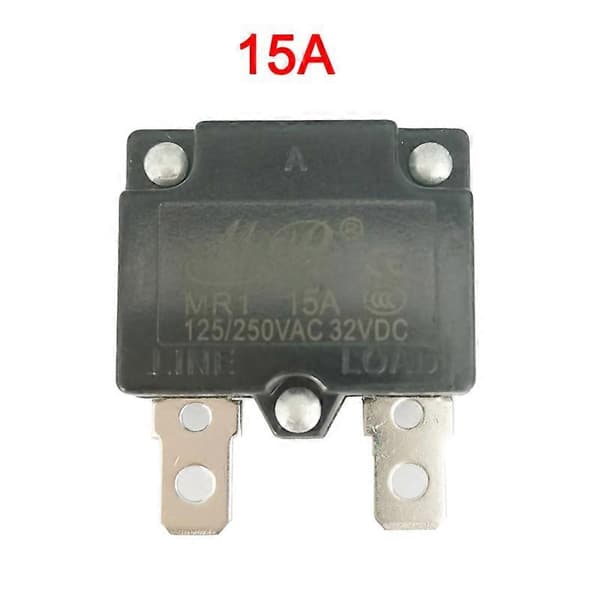 [LCS]DIY 7A 10A 15A Automatisk Nulstillingsrelæ Sikring Termisk Afbryder Strømoverbelastningsbeskytter Tilbehør til Børns Elbil 7A Reset Protector