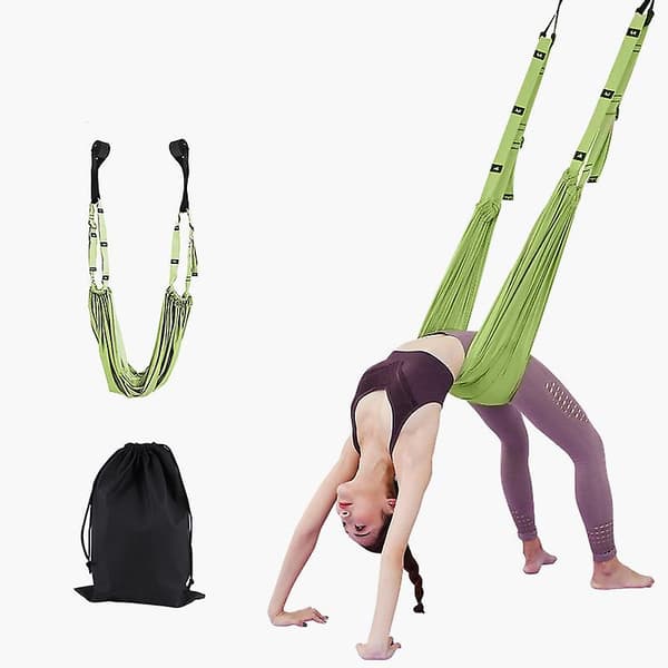 Justerbar Inversionsövningar Multilagerbälte Yoga Flexibilitetstränare Pink