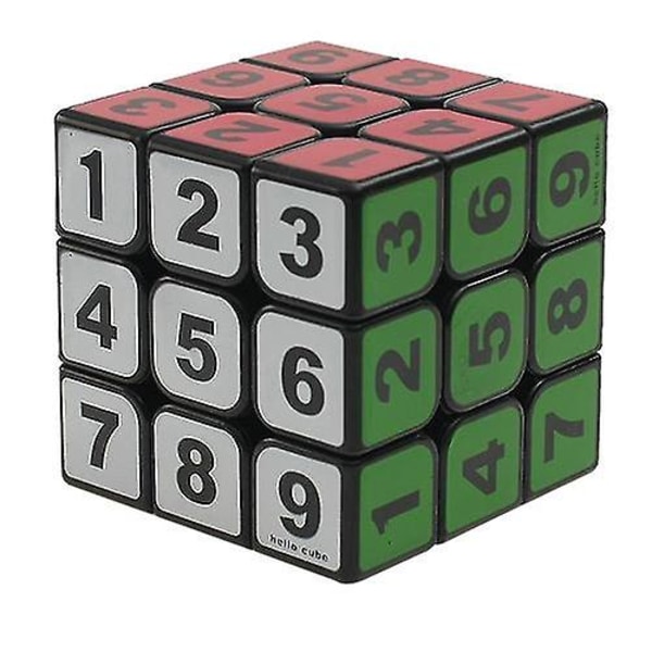 Sifferpussel Rubiks Kub, pedagogisk leksak/vuxenleksak Black
