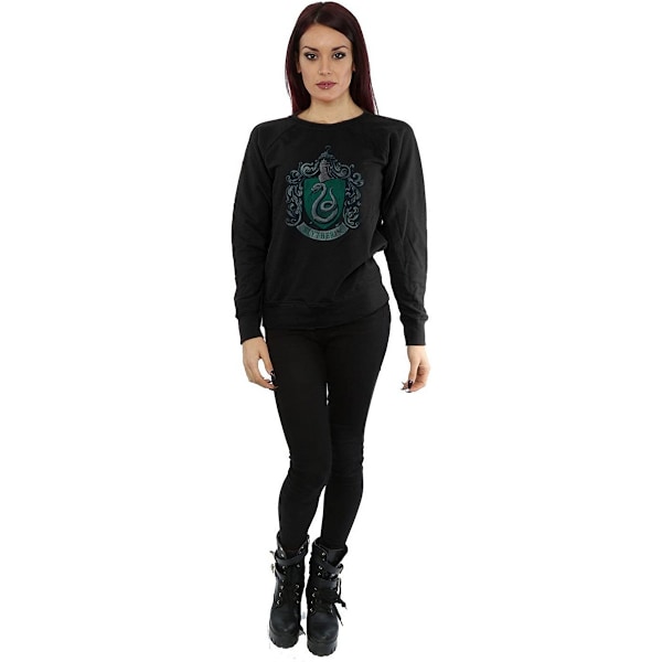 Harry Potter Naisten Slytherin Puuvilla T-paita XXL Musta XXL Black