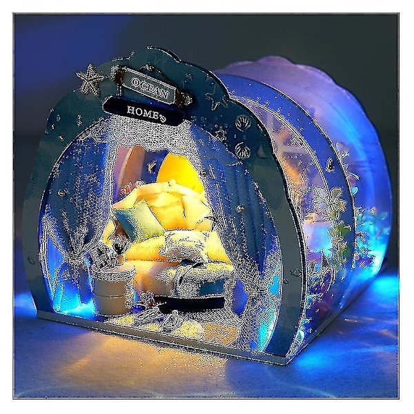 DIY-nukkekodin miniatyyrihuonekalusetti LED-valolla