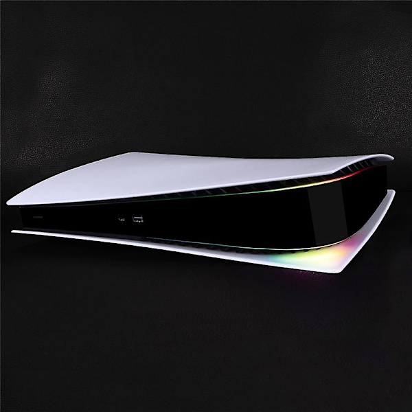 For PS5-konsoll lyslist regnbuegradient klistremerke selvklebende dekaler LED lyslist for PlayStation 5 spilltilbehør Red
