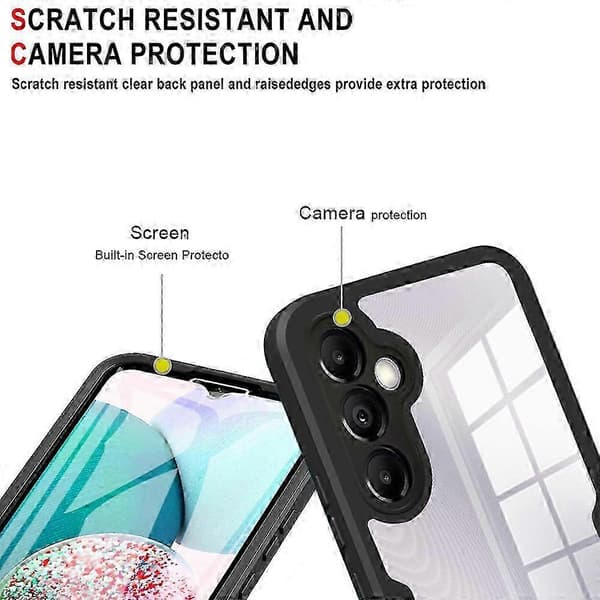 [LCS] För Galaxy A34 5G Akryl + TPU 360° Heltäckande Skyddsfodral Red