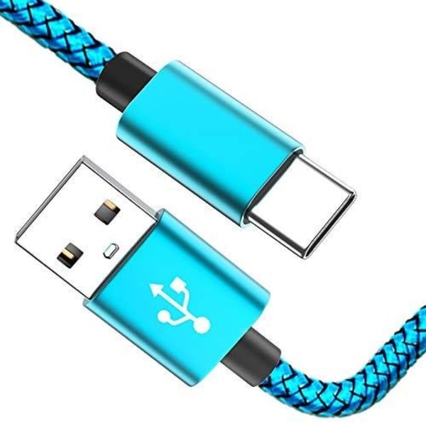 3m lang iPhone-kabel lyseblå