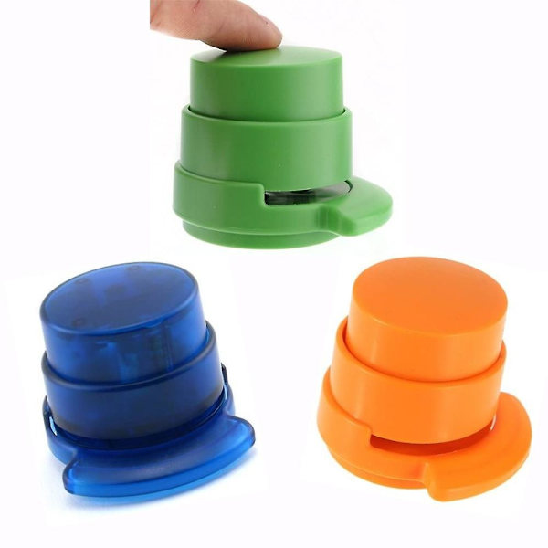 3 pakkausta Läpinäkyviä nitojia ilman niittejä Paper Grip 5 arkkia C