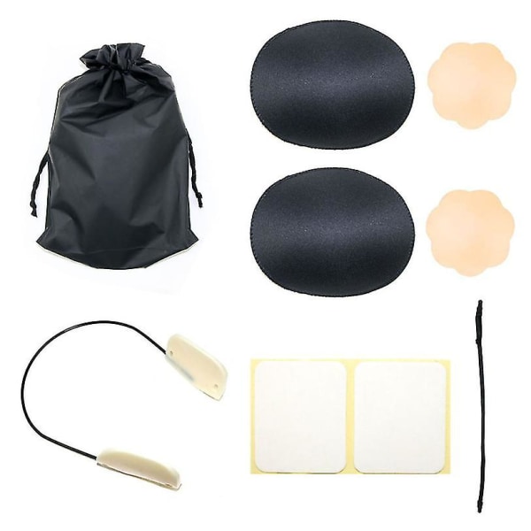 Rintaliivisetti Push Up Frontless Liukumaton Rintaliivit Syvä Silikoni Näkymätön Rintatarra 2kpl A2