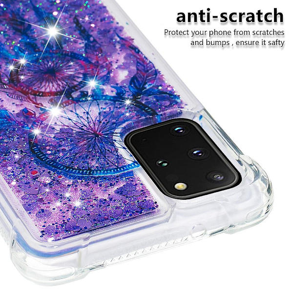 Skal för Samsung Galaxy S20 Plus Glitter Flytande Sött Genomskinligt Sili
