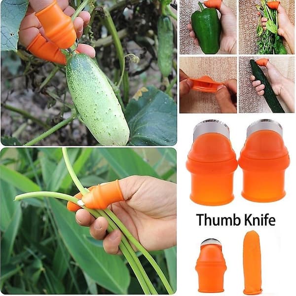 [LCS] Tommelkutter Separator Fingerverktøy Plukkeanordning for hagehøsting av planter Right Angle