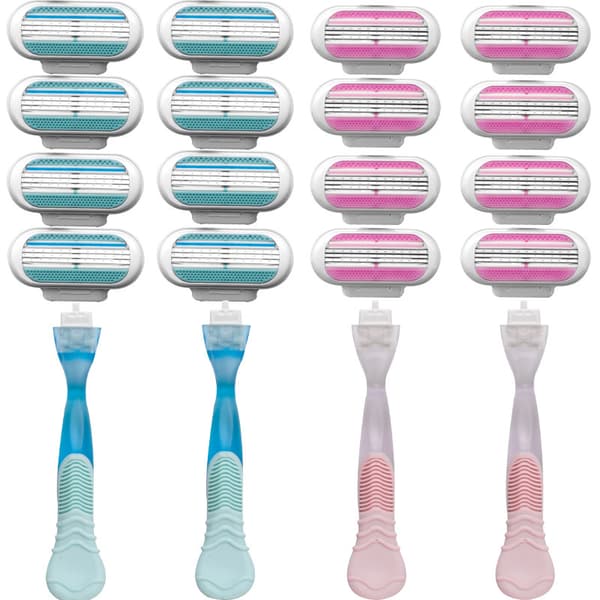 [LCS] 8-pakning barberblader for kvinner - Kompatible med Gillette Venus Blue Blue Blå