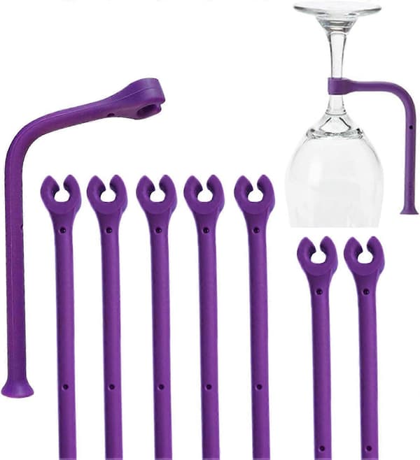 8 st silikon vinglas sparare flexibel vinglashållare diskmaskin vinglasskydd