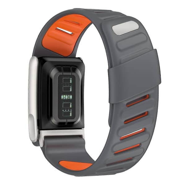 [LCS]Silikoninen urheilukellon ranneke Dark Grey Orange For WHOOP 5.0 Electrocardiogram