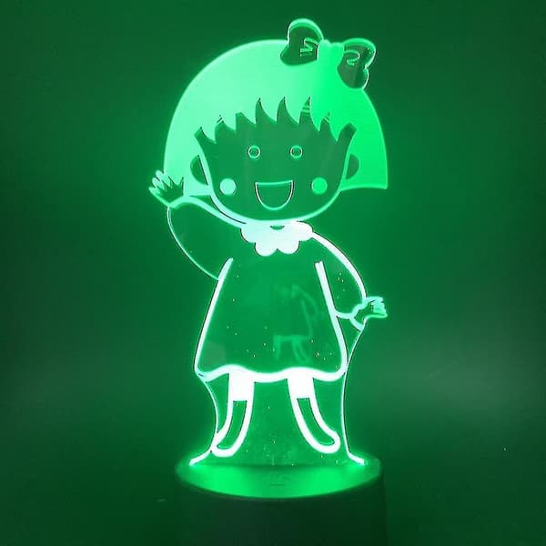 Cherry Maruko 3D LED Nattlampa Sovrum Bordslampa Färgskiftande