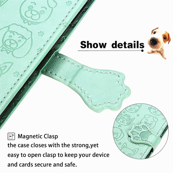 Etui til Realme C11 Flip Lommebok Preget Deksel Etui Housse Cat D