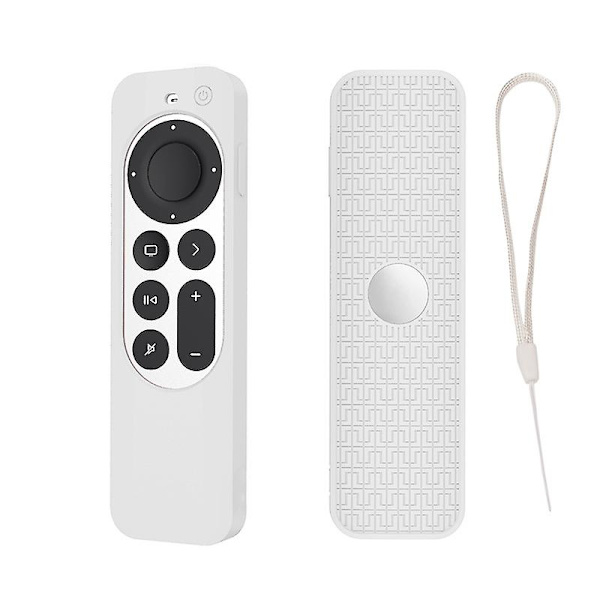 Silikonfodral för Apple TV 4k 2021 Fjärrkontroll White