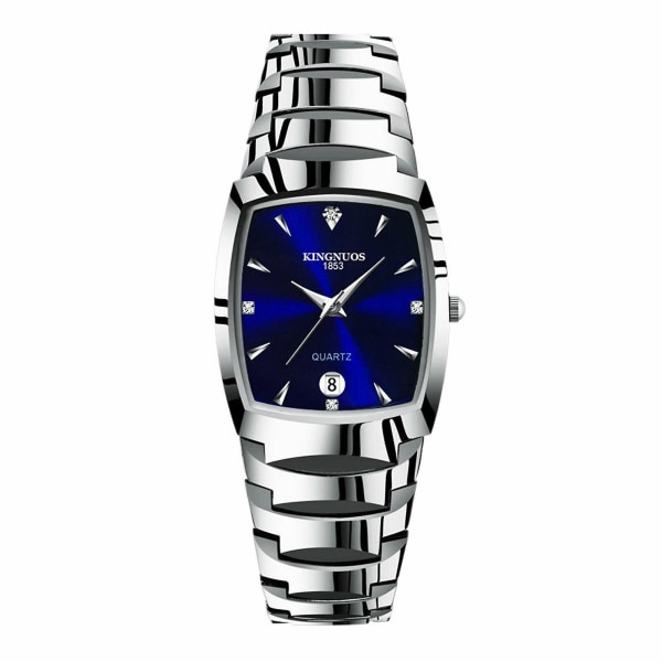 Quartz Analog Digital Vanntett Klokke for Menn og Kvinner Silver Men-40MM