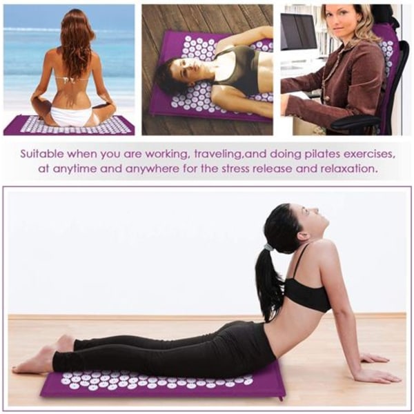 ALlBiz Akupressur Kit Matta Massage Kudde Akupressur Matta Kudde