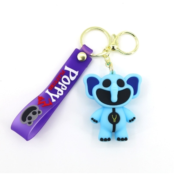 2024 Leende Critters CatNap DogDay Figurer PVC Påsar Hänge Smycken Nyckelringar Presenter Blue