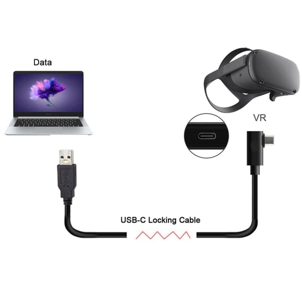 Kabellänk för quest2 oculus quest 2 USB typ c till typ c 5m tillbehör smarta 3d vr glasögon virtuell verklighet äkta headsethjälm C-c 5m