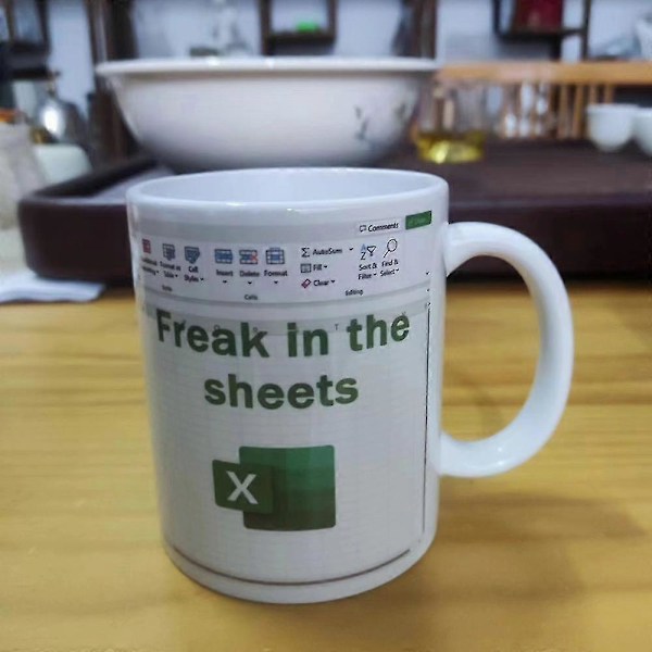 Freak In The Sheets Kaffemugg Chic-Stil Handhållen Keramisk Vattenkopp för Hem Kök Kontor (LGL) froth