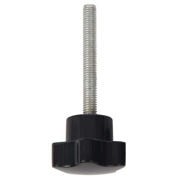 6 stk M6 x 50 mm låsende stjerneformet plasthode med utvendig gjengeknapp Silver Black