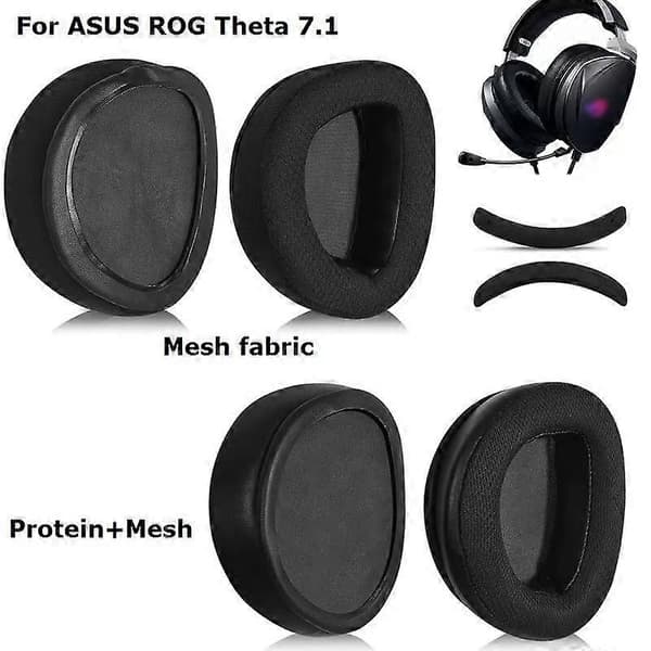 [LCS]Tilbehør til ASUS ROG Theta 7.1 hovedtelefoner Not Specified 1pair Protein Mesh Earpads