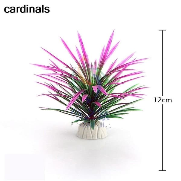 Akvarium dekorativ simulering kunstig påskelilje plante tilbehør 20 orange