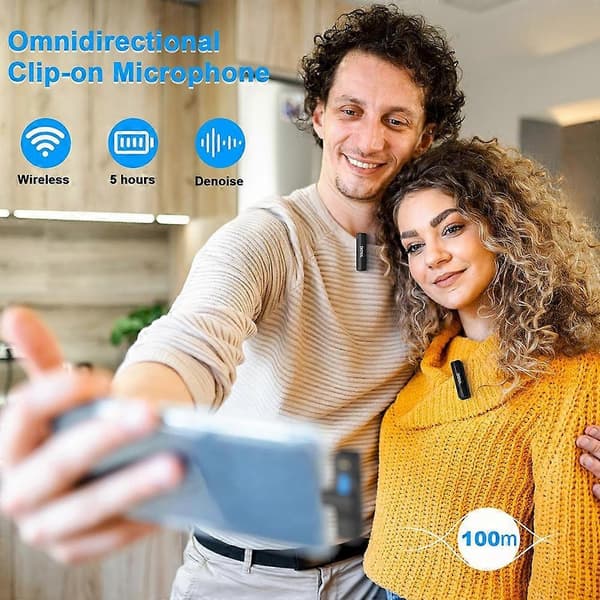 [LCS]BOYA BOYALINK A2 til iPhone/Android/Kamera Vlogging Trådløs Lavalier Mikrofon (2 TX+1 RX) 100m