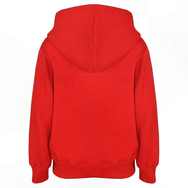 [LCS]Ensfarget unisex hettegenser med joggebukse Red 5-6 Years