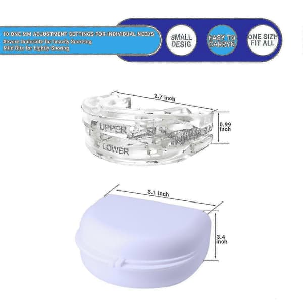 Justerbart Anti-snark Munskydd Nattlig Tandgnissling Bruxism 15