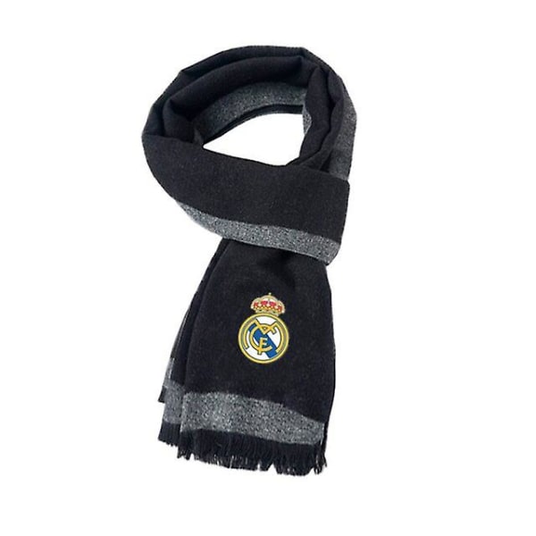 Real Madrid Fotbollssjal Varm vinterhalsduk Haklapp Cashmere black