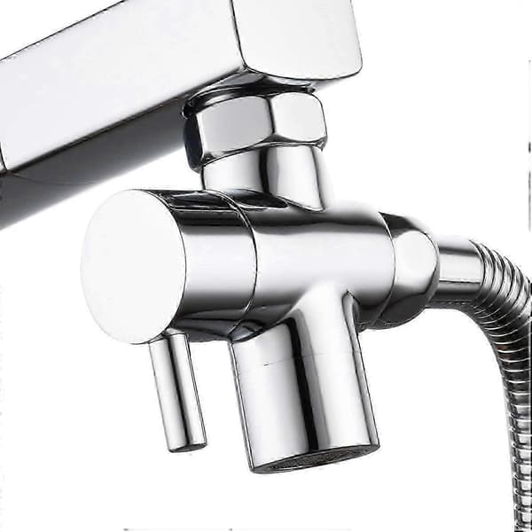 [LCS] Mässing diskbänk ventil avledare kran splitter, kran adapter 3-vägs kran avledare ventil, krom p silver
