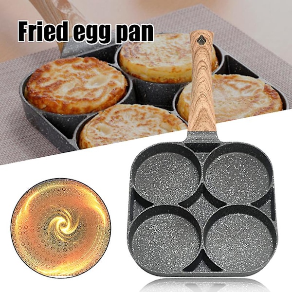 Äggpanna med non-stick aluminiumbeläggning Äggstekpanna Pannkakspanna Multifunktionell Kompatibel med stekning