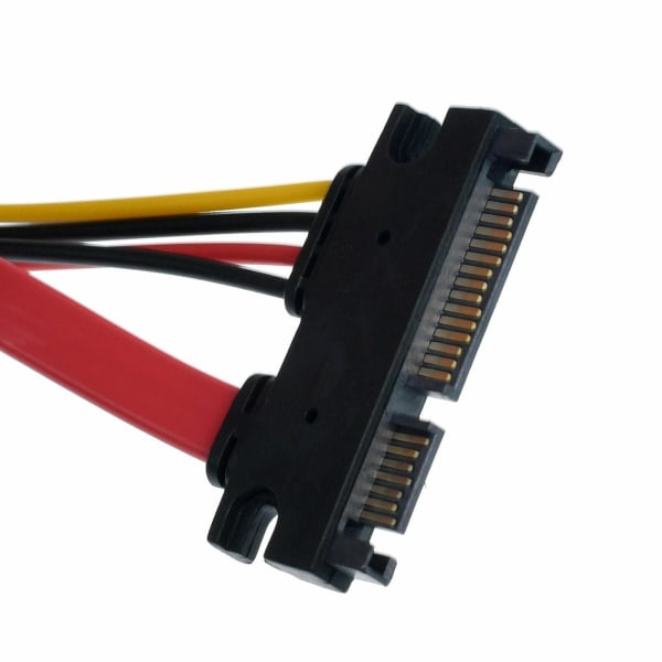 15+7 Pin Sata Hdd Förlängningskabel Data & Ström Hane Till Hona - 19\" / 50cm