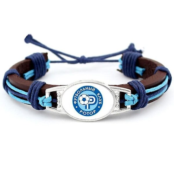 Moscow Fotball Russisk Premier League Charms Ekte Skinn Armbånd & Armringer Fans Håndflettet Smykker