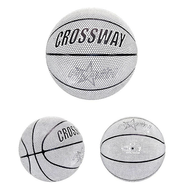 Reflekterande Självlysande Holografisk Basketboll För Nattspel