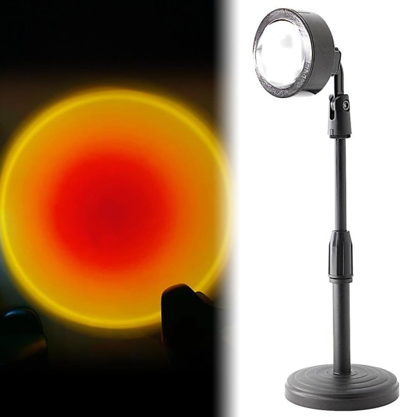 Speciel Sunset Projektion LED Lys Regnbue Gulvlampe Natlampe Til Stue Soveværelse Romantisk Sunset Red