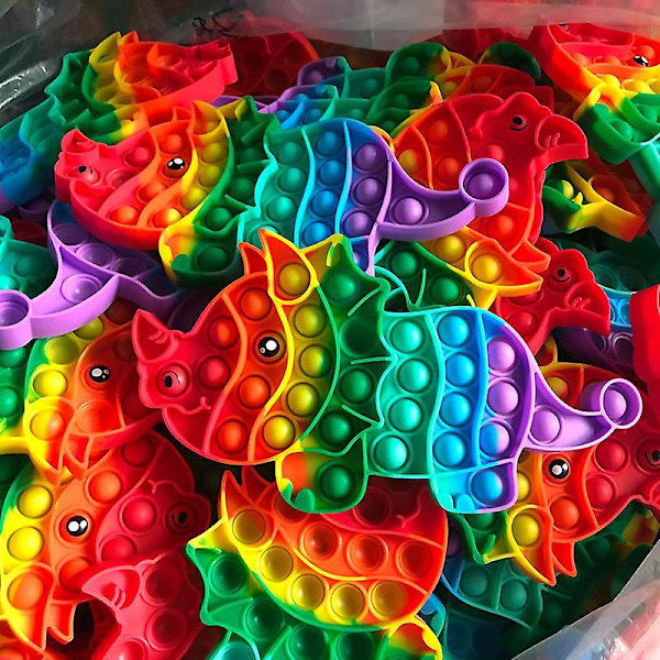 Dekompressiolelu Silikonimateriaali Harjoittaa Ajattelua Lievittää Stressiä Ahdistusta Sopii Lapsille Baby Elephant Rainbow
