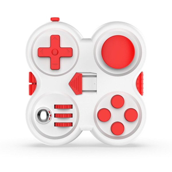 Figit Legetøj Fidget Pad Fidget Controller Angst Og Stress Lindring Tidsfordriv For Børn Og Voksne White Red