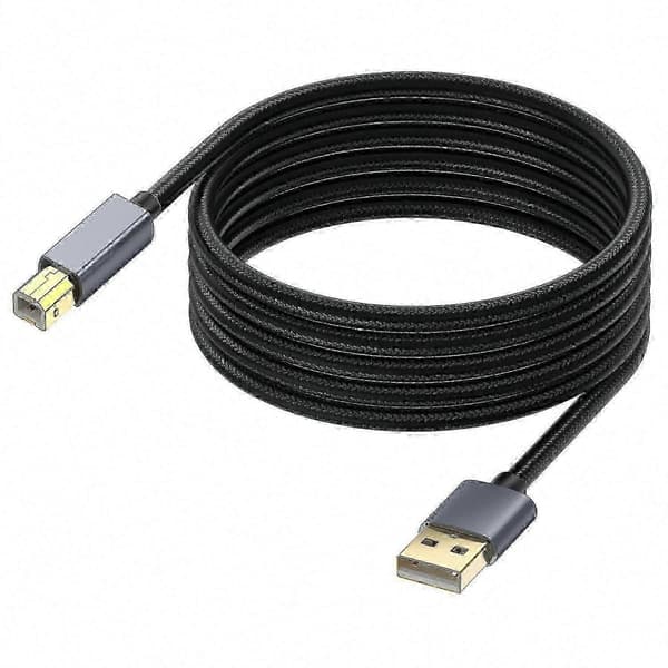 10m USB 2.0 A til B printerkabel, højhastighedsscannerkabel til Dell, Epson-printere