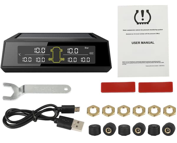 Solar TPMS Dekktrykkovervåkingssystem for Bil